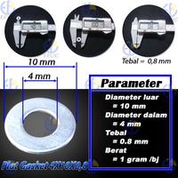 Gambar EELIC RIG-M4X10X0.8 ISI 10 PCS Ring gasket cincin datar Plat ring ga dari EELIC Kota Surabaya 2 Tokopedia