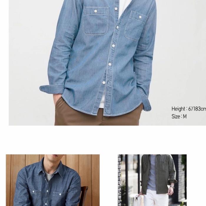 Gambar Kemeja DENIM Uniq 2 pocket LS dari VIRUSOLOGY Kota Tangerang Selatan Tokopedia