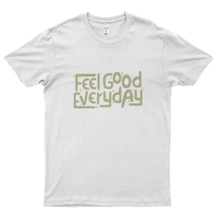 Gambar Kaos Distro Premium Lengan Pendek Feel Good Everyday Quotes T-shirt dari Eternal Cover Kota Bandar Lampung 5 Tokopedia
