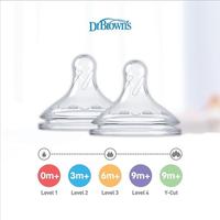 Gambar Dr Brown Nipple Options+ Wide Neck 2 pcs / pack Dot Botol wide neck dari Aston baby shop Kota Medan 3 Tokopedia