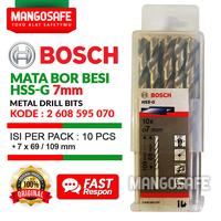 Gambar Set 10 pcs 7mm Mata Bor Besi HSS-G BOSCH 7 mm Metal Drill Bits HSS G dari mangosafe Kota Medan 2 Tokopedia