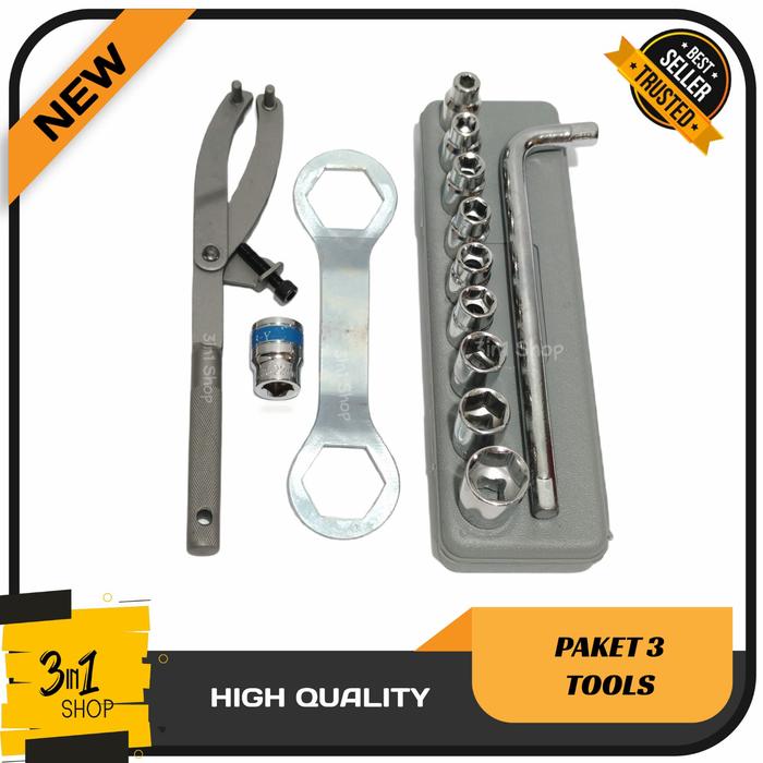 Gambar PAKET Treker CVT + Kunci 39x41 TIPIS + Mata Sok 1/2" Gagang Lengkap dari ThreeinOneShop Kota Administrasi Jakarta Utara Tokopedia