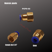 Gambar KONEKTOR SLIP LOCK female straight 6mm ke 1/4" PNEUMATIC PCF6-02 dari aneka multi Kota Tangerang 2 Tokopedia