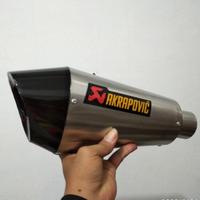 Gambar Knalpot racing Akrapovic Slincer only Bonus braket klam dan perr dari IDR Exhaust System Kab. Purbalingga 1 Tokopedia