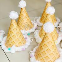 Gambar Ice Cream Party Hat Birthday Celebration (Topi Es Krim Pesta Ultah) dari Ox Rabbit Kota Tangerang 3 Tokopedia