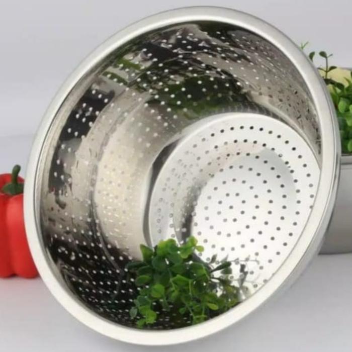 Gambar Baskom Sayur stainless steel Multifungsi 22cm dari LN@shop99 Kota Administrasi Jakarta Barat Tokopedia
