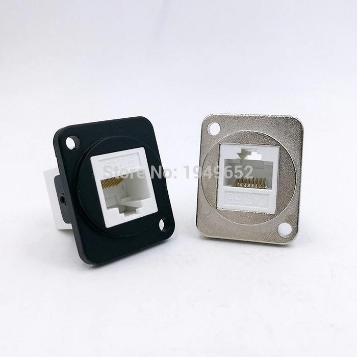 Gambar RJ45 Network Connector Metal Panel Socket D Type Mounting CAT5E CAT6 dari Tekno Kreasi Elektronik Kab. Purwakarta Tokopedia