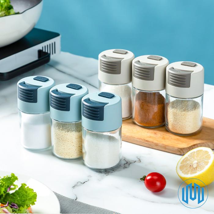 Gambar Botol Kaca Tempat Aneka Bumbu Dapur Kering Garam Merica Model Tekan dari Unique-Collection888 Kota Administrasi Jakarta Barat Tokopedia