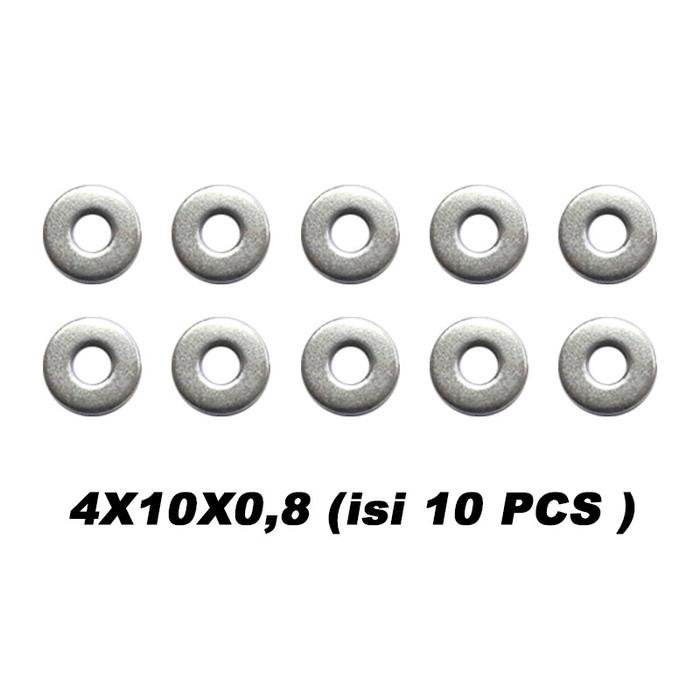 Gambar EELIC RIG-M4X10X0.8 ISI 10 PCS Ring gasket cincin datar Plat ring ga dari EELIC Kota Surabaya Tokopedia