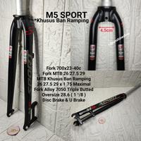 Gambar Fork Rigid M5 Sport Oversize 700 x 23/40c MTB 26 27.5 29 x 1.75 Max dari LilsunshineshopBikePart Kab. Jember 1 Tokopedia