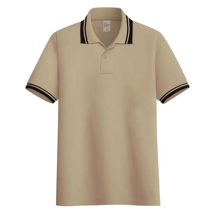 Gambar Kaos poloshirt kerah stripe list | kaos kerah pria seragam polos Cream dari DailyStore 21 Kota Administrasi Jakarta Barat Tokopedia