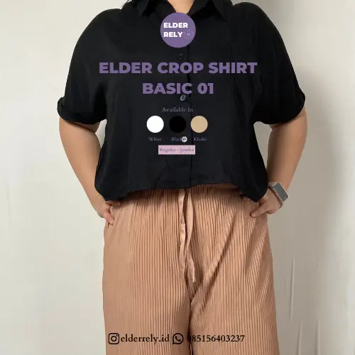 Gambar Elder Crop Shirt Kemeja Rayon 01 dari ELDER RELY Kota Depok 5 Tokopedia