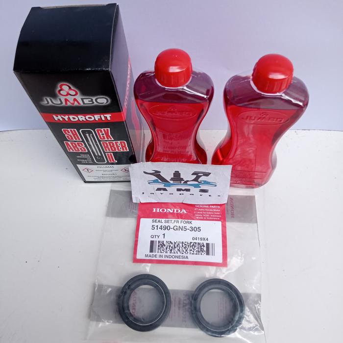 Gambar Paket Oli Sil Seal Shock Sok Depan Vario 125 150 LED dari ams jayaparts Kota Administrasi Jakarta Barat Tokopedia