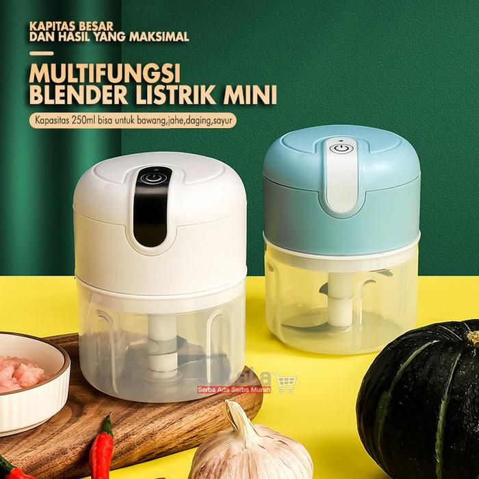 Gambar Blender mini Elektrik Otomatis Multifungsi |Food Chopper Portable dari Mutiara 01 Kota Bandung Tokopedia