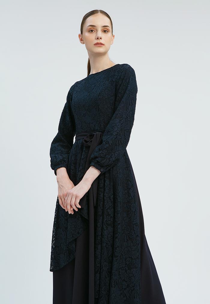 Gambar Addana Dress Dark Navy dari Minimal Kab. Pemalang Tokopedia