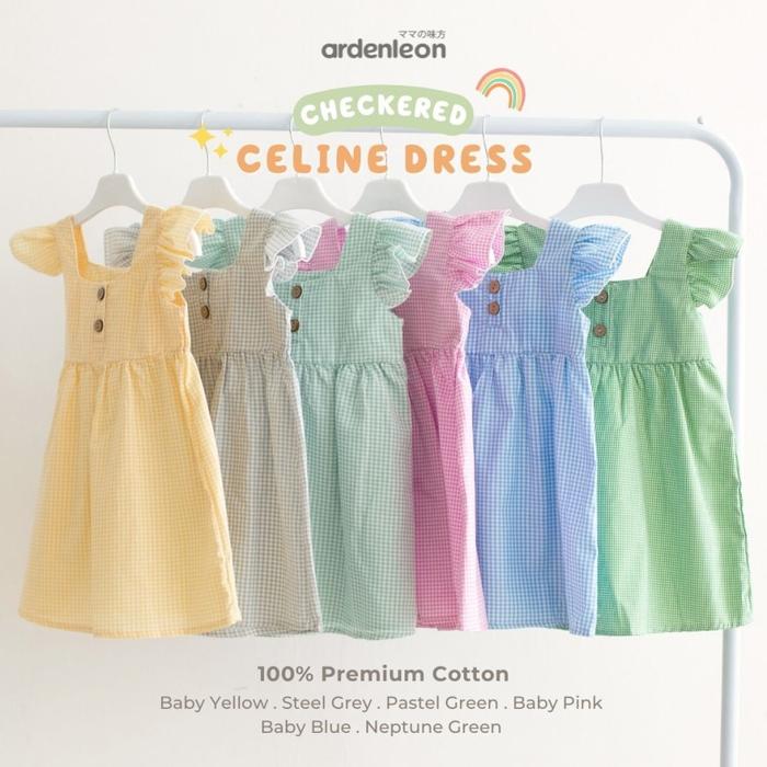 Gambar Ardenleon Girl Dress Checkered Baju Rok Anak Perempuan dari Little Sam House Kota Tangerang Tokopedia