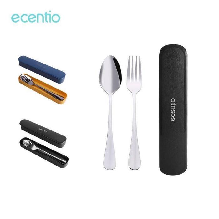 Gambar Ecentio Stainless Steel Tableware Sets 2PCS ST3E-8801 dari Bandar Somay Depok Kota Depok Tokopedia