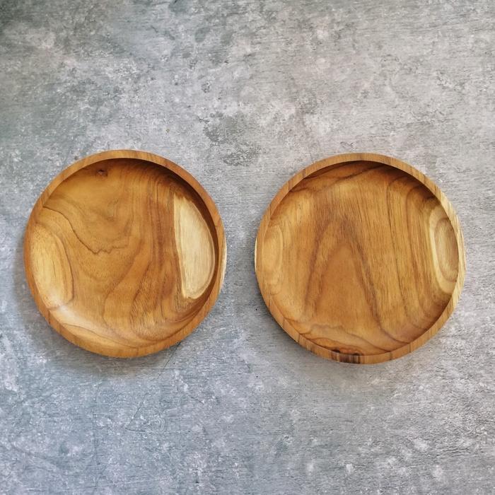 Gambar Piring kayu jati 15 cm piring snack kayu jati dari Rizqiku Lancar Kab. Bantul Tokopedia