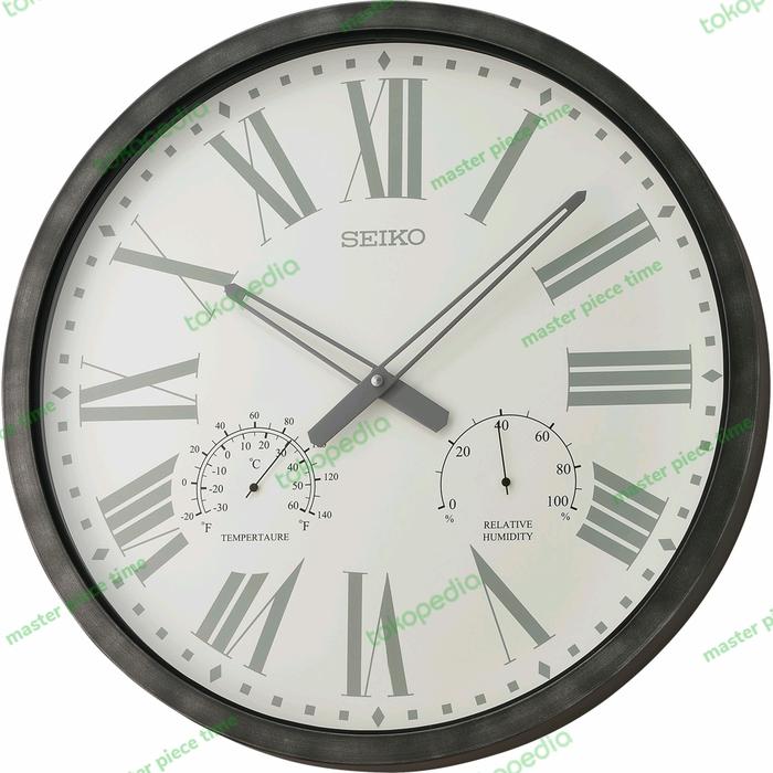 Gambar Jam Dinding SEIKO Japan Thermometer QXA797 QXA797K Black Original dari Master Piece Time Kota Administrasi Jakarta Pusat Tokopedia