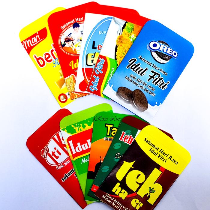 Gambar Amplop THR Motif Snack Viral isi 10 pcs Ukuran Kecil dari Rose Line Indonesia Jakarta Timur Tokopedia