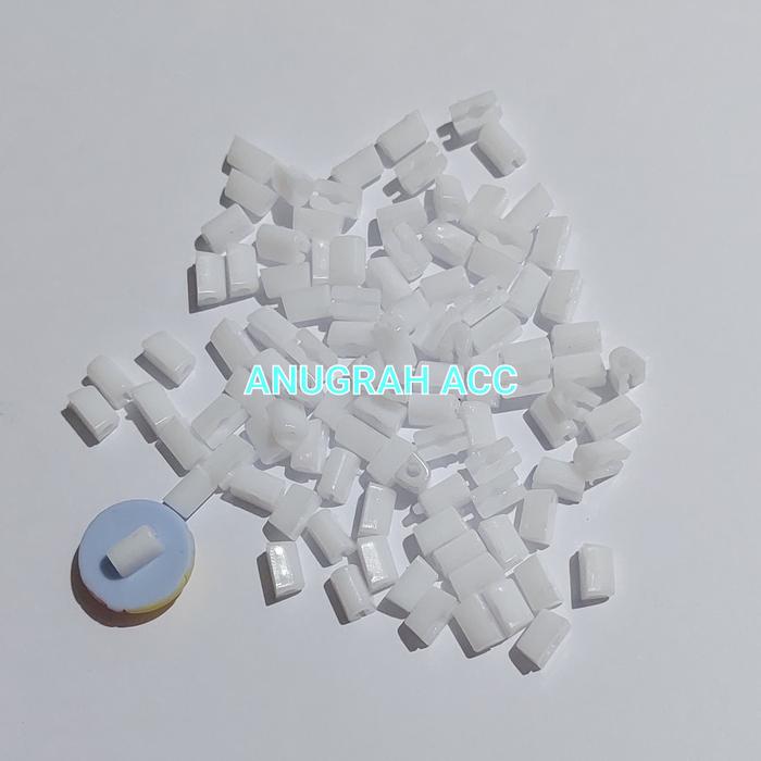 Gambar tempelan clay putih panjang isi 100pcs dari ANUGRAH ACC02 Kota Administrasi Jakarta Utara Tokopedia
