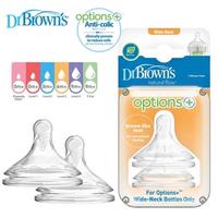 Gambar Dr Brown Nipple Options+ Wide Neck 2 pcs / pack Dot Botol wide neck dari Aston baby shop Kota Medan 1 Tokopedia