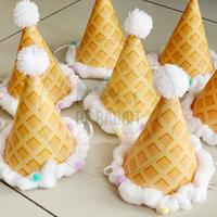 Gambar Ice Cream Party Hat Birthday Celebration (Topi Es Krim Pesta Ultah) dari Ox Rabbit Kota Tangerang 4 Tokopedia