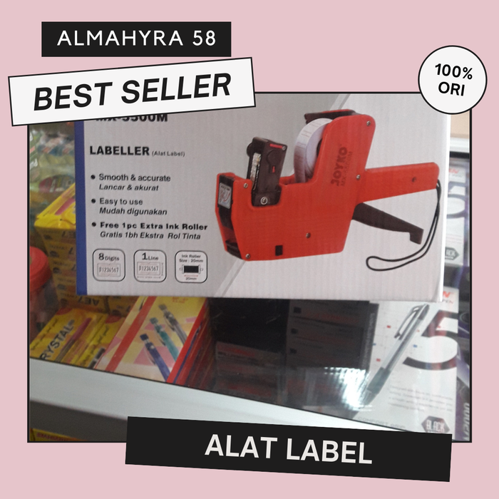 Gambar Label Harga Joyko MX 5500 M / Alat Label Harga 1 Baris /Price Labeller dari Almahyra 58 Kota Bandung Tokopedia