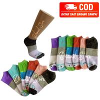 Gambar Kaos Kaki Cewek Motif Belang Warna Isi 12 Pasang Pendek Semata Kaki dari Ad sock Kota Bekasi 1 Tokopedia