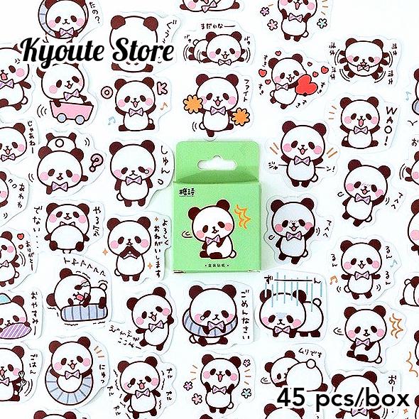 Gambar Sticker Cute Baby Panda Expression Scrapbook Journal Letter Seal Japan dari Kyoute Store Kota Bekasi Tokopedia