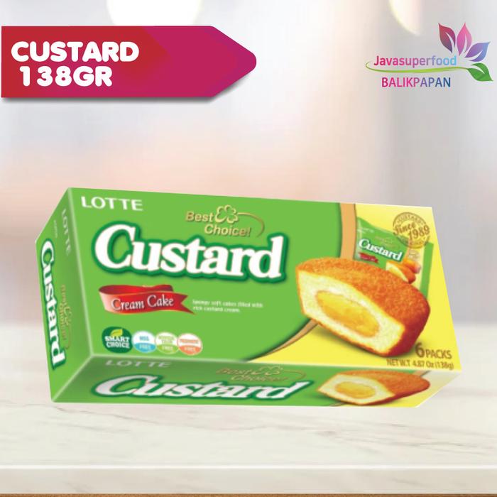 Gambar Lotte Custard Cream Cake 6pcs / Snack Korea 138 Gr dari JAVA SUPER FOOD BALIKPAPAN Kota Balikpapan Tokopedia