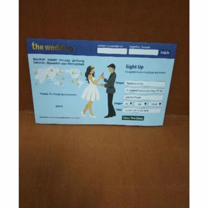 Gambar blangko kartu undangan pernikahan Erba 88215 dari Souvenir88 Kota Surabaya Tokopedia