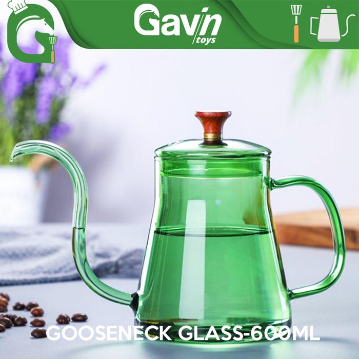 Gambar Gooseneck Kettle Kaca 600ml Teko Leher Angsa Hijau Manual Brew Coffee dari Gavintoys Kota Administrasi Jakarta Barat Tokopedia