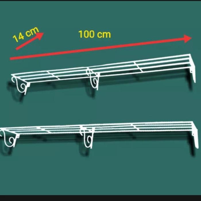 Gambar rak bunga hias besi dinding tembok - Hitam dari aglonema fattah Kab. Bogor Tokopedia