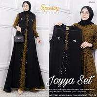 Gambar setelan wanita kekinian muslim set gamis rompi wanita bw7709 joyya dari marshaimarah Kab. Sidoarjo 4 Tokopedia