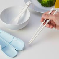 Gambar Set sendok dan sumpit dengan kotak, biru, merah muda dari Japada Kota Tangerang Selatan 5 Tokopedia