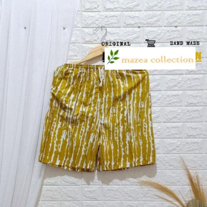 Gambar Celana Pendek Wanita/Pria Santai Motif Tie Dye Stripe Rayon Prima dari mazea collection_NEW Kab. Sleman 5 Tokopedia