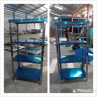 Gambar Paket 2 rak stainless ukuran 75x50x150 cm dari Mr Dapur Indonesia Kota Semarang 1 Tokopedia