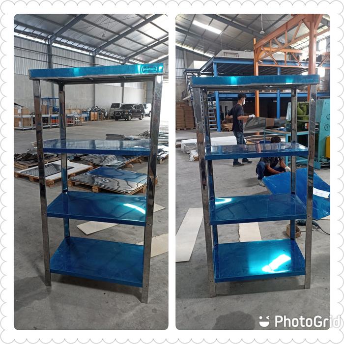 Gambar Paket 2 rak stainless ukuran 75x50x150 cm dari Mr Dapur Indonesia Kota Semarang Tokopedia