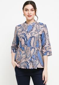 Gambar Arjuna Weda Blouse Batik Daun Dewa - Biru dari Batik ArjunaWeda Kota Administrasi Jakarta Timur 1 Tokopedia
