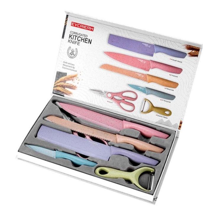 Gambar PISAU SET DAPUR KERAMIK RAINBOW LENGKAP dari JENDELA GROSIR MURAH Kota Makassar Tokopedia