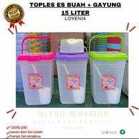Gambar TEMPAT ES BUAH + GAYUNG 15 LT TOPLES AQUARIUM CONTAINER ES KELAPA harga satuan dari sm terus Kota Administrasi Jakarta Barat 1 Tokopedia