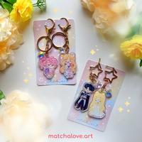 Gambar Sakura Cardcaptor/ Sailor Moon couple keychains dari matchalove art Kab. Bandung Barat 2 Tokopedia