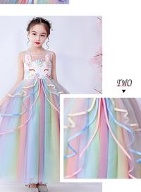Gambar UNICORN LONG DRESS GAUN PESTA ANAK ABG PEREMPUAN IMPORT TUTU RAINBOW dari milanberry Kota Administrasi Jakarta Pusat 3 Tokopedia
