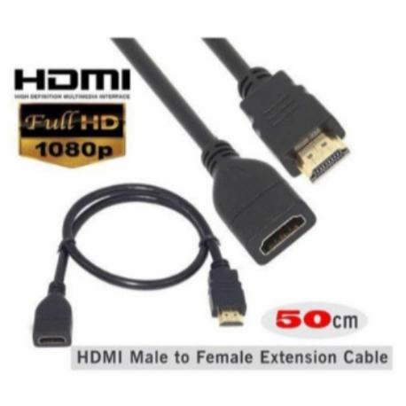 Gambar Kabel HDMI Extension 50CM illusion Hdmi Male To Female 0,5M Extender dari ReztaNandi Kota Bandung Tokopedia