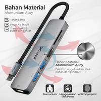 Gambar USB Hub Converter Type C Hub Adapter Laptop Macbook Ipad Tablet Type C 3.1 to HDMI 4K USB 3.0 Memory Card SD Card Micro SD up to 1TB 6 Port 6 in 1 PX UCH160 dari PX Official Store Kota Administrasi Jakarta Utara 5 Tokopedia