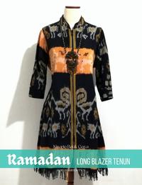 Gambar Batik tenun wanita Kinario tunik tenun ikat Sumba hitam kuning dari KINARIO BATIK Kota Depok 1 Tokopedia