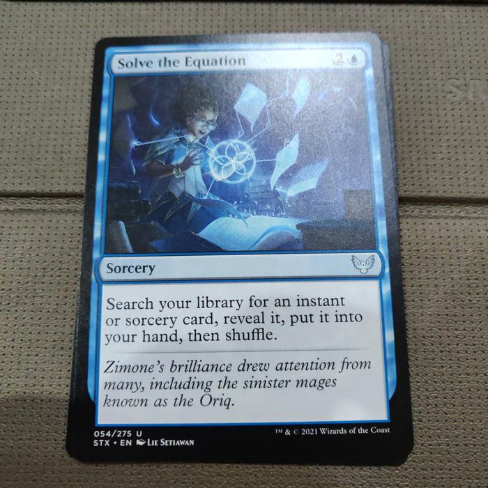 Gambar Kartu Magic MTG Strixhaven STX Solve The Equation dari MG Card Lab Kota Administrasi Jakarta Barat Tokopedia