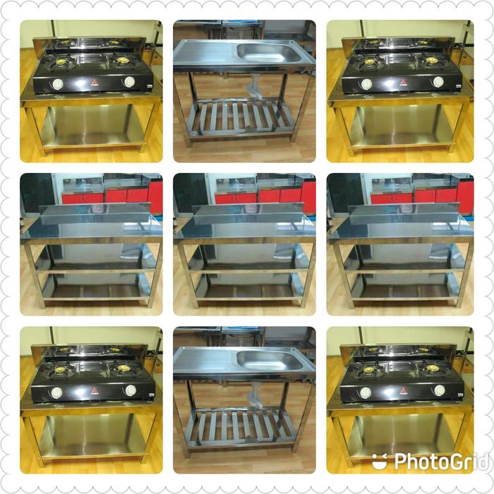 Gambar Paket 4 Meja Kompor 2 Meja 3 rak dan 2 ak Cuci piring dari Mr Dapur Indonesia Kota Semarang Tokopedia