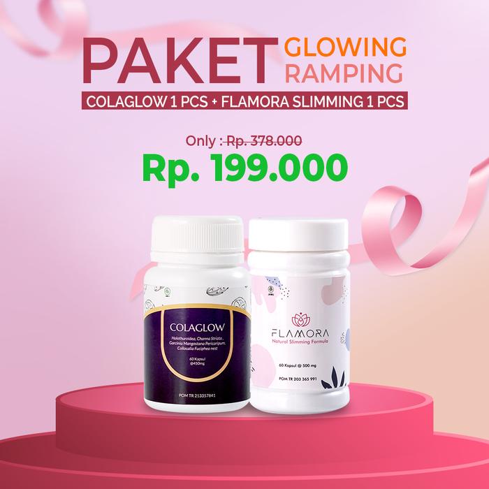 Gambar COLAGLOW KAPSUL KOLAGEN + FLAMORA SLIMMING PENURUN NAFSU MAKAN dari femiluxherbal Kab. Sleman Tokopedia